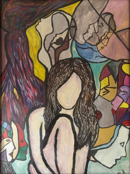 Tea Silagadze - Silent Support Medium: Acrylic on canvas Size: 40 x 30 cm Year: 2022